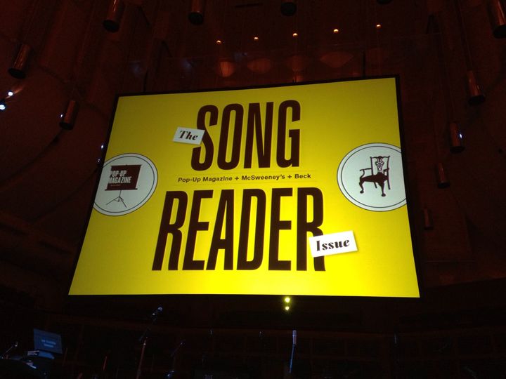 In 2013, Pop-Up Magazine devoted an entire issue to music, inspired by Song Reader, a book of sheet music by Beck.