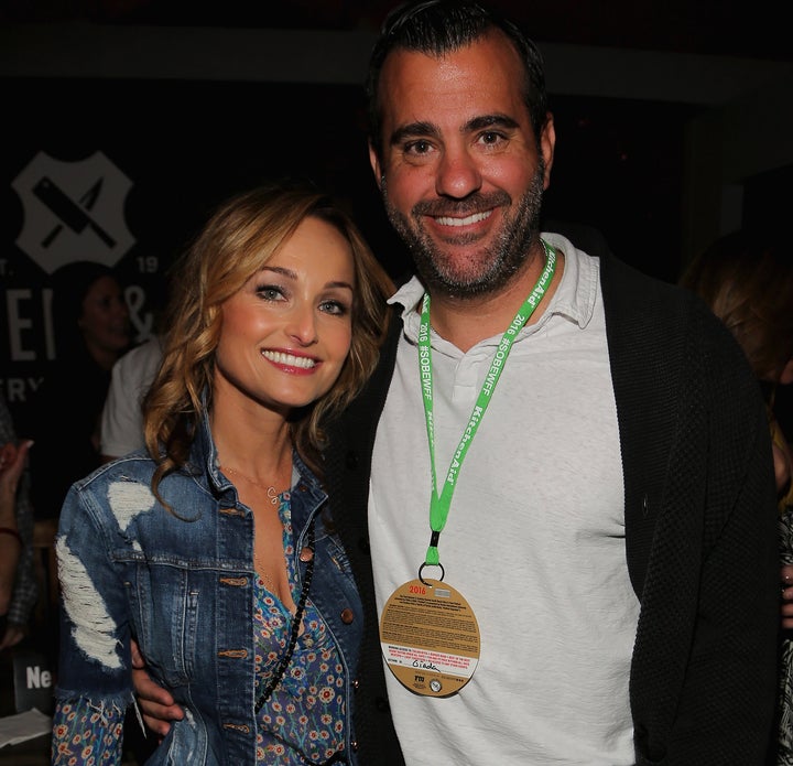 Giada De Laurentiis and Shane Farley attend the Burger Bash beach party held in Miami in February. 