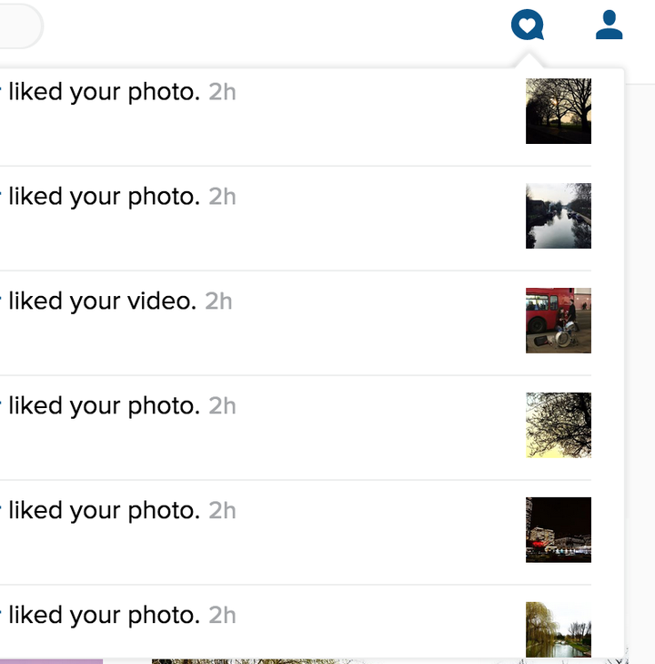 Instagram notifications tab