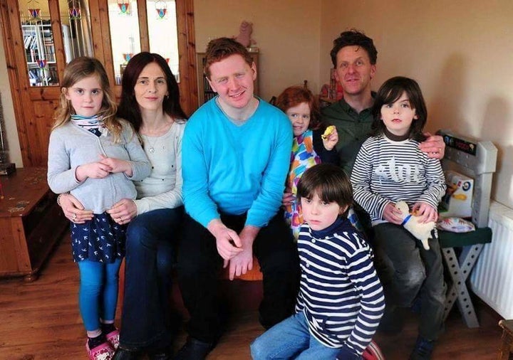 Fiona O'Leary with her husband Tim and their children Dillon, 23, Vito, 11, twins Romy and Sienna, both 8, and Phoebe, 6.