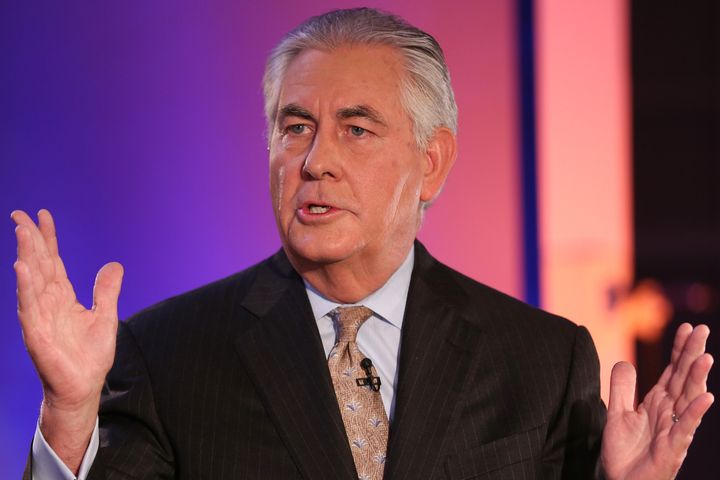 Rex Tillerson, chairman and CEO of Exxon Mobil. The FBI is considering whether to investigate the company for deliberately misleading the public about climate change.