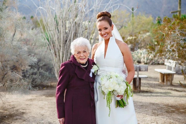 The bride and her grandma looked radiant on the big day! 