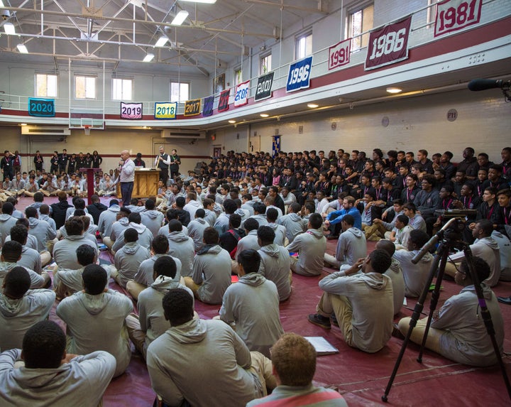 Students seated during morning convocation