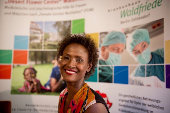 Waris Dirie, model, author, actress and human rights activist of Somali origin attends the opening of a hospital ward in Berl