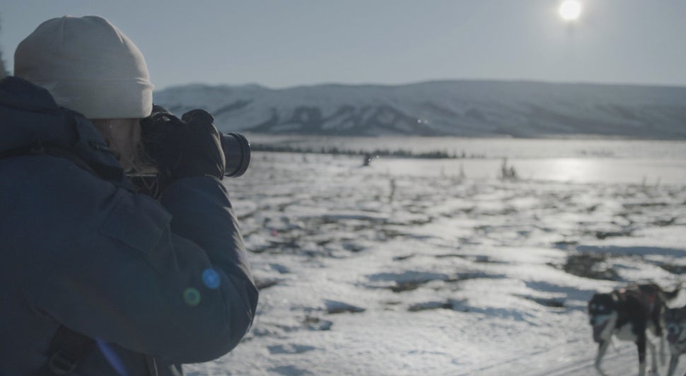 Katie Orlinsky appears in a still from "Women in the Wild," a documentary about her work by Erin Sanger.