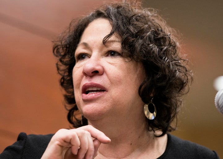 Supreme Court Justice Sonia Sotomayor attempted to correct the record about the Affordable Care Act during oral arguments in Zubik v. Burwell, March 23, 2016.