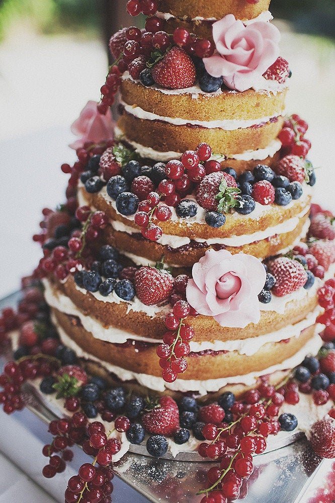 This naked cake with berries galore.