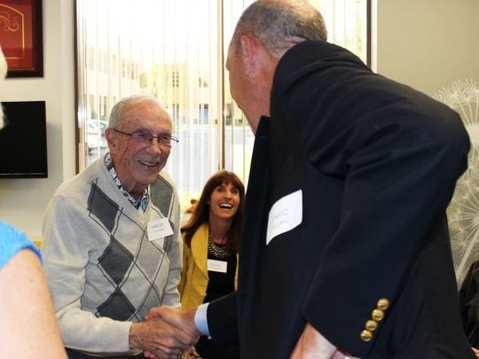 Hartley Gaylord met president and CEO of Make-A-Wish America, David Williams.