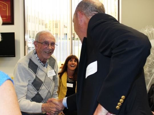 Hartley Gaylord met president and CEO of Make-A-Wish America, David Williams. 