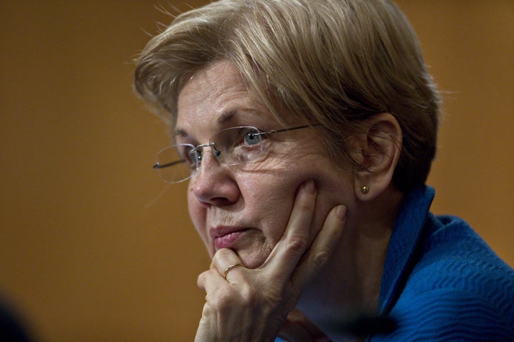 Senator Elizabeth Warren, a Democrat from Massachusetts, listens during a Senate Banking Committee hearing with Janet Yellen, chair of the U.S. Federal Reserve, in Washington, D.C., on Thursday, Feb. 11, 2016.