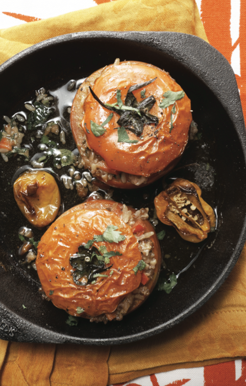 Stuffed tomatoes.