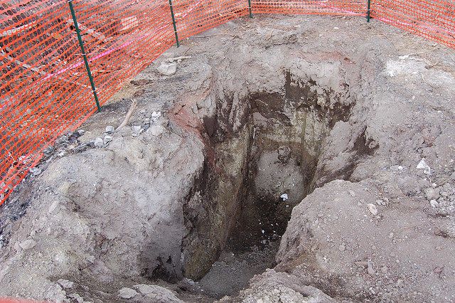 "A trench dug as a latrine," Holm said, "the contents are as expected."