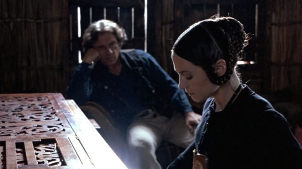 Holly Hunter with Harvey Keitel in 'The Piano'