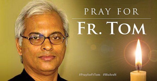 An image of Father Tom Uzhunnali shared on social media after his abduction