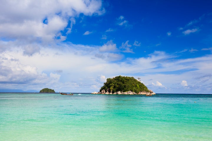 The view from Sunrise Beach on the tiny island features an even tinier island because Koh Lipe is perfect in every way.