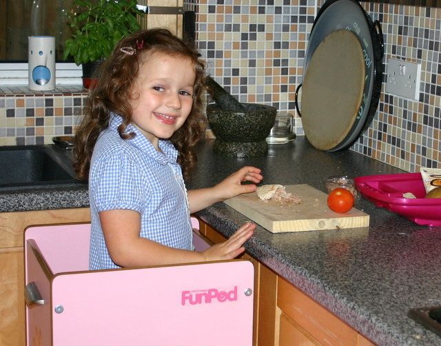 Aimee Johnson used the FunPod to help her mum cook from an early age