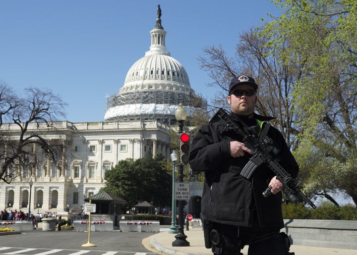 Larry Dawson was arrested for pulling a gun at the U.S. Capitol on Monday.