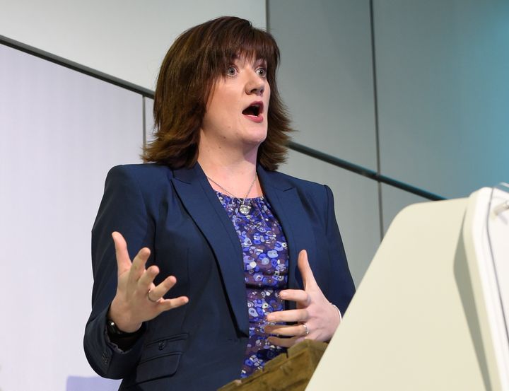 Education Secretary Nicky Morgan gives a speech on 'Young people's opportunities and Europe' at the Fashion Retail Academy in London