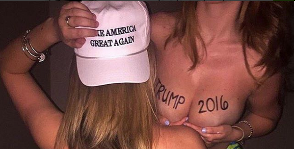 An image featured on Babes For Trump.