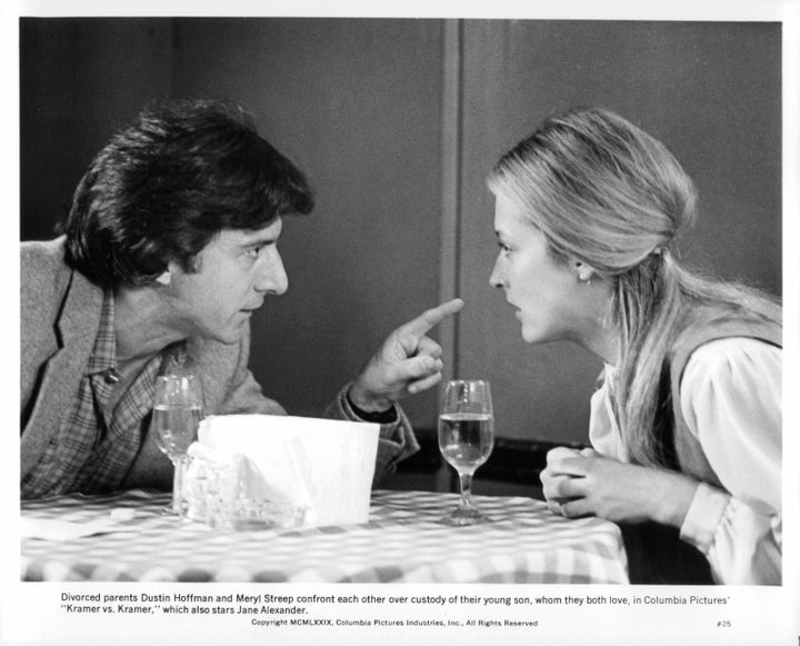 Dustin Hoffman and Meryl Streep confront each other in a scene from the film "Kramer vs. Kramer."