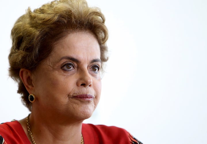 Brazil's President Dilma Rousseff at her office in Brasilia, Brazil, March 29, 2016.