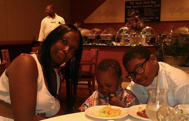 Cherelle Baldwin with her son and nephew during a Mother's Day brunch in 2013.