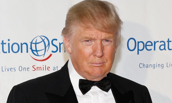 Like the fictional spy hero James Bond, Donald Trump wears tuxedos and has a healthy fear of pen grenades. Photo: Mark Von Holden via Getty Images