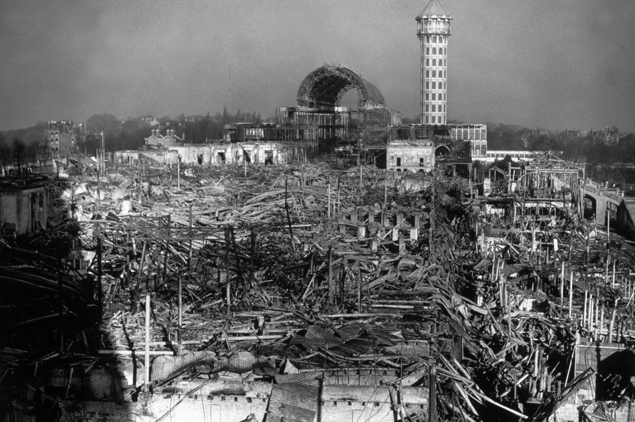 A fierce fire burned the famous structure to the ground in 1936