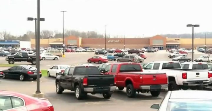 Authorities say they tracked Howard down to this Walmart, where he was purchasing a stockpile of ammunition and camouflage clothing.