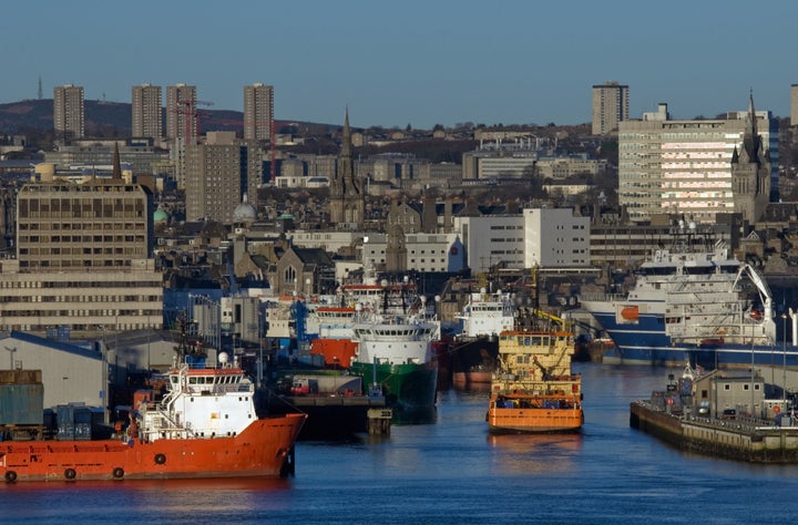 <strong>File photo of the city of Aberdeen, Scotland, where students are criticising the lack of mental health provision</strong>