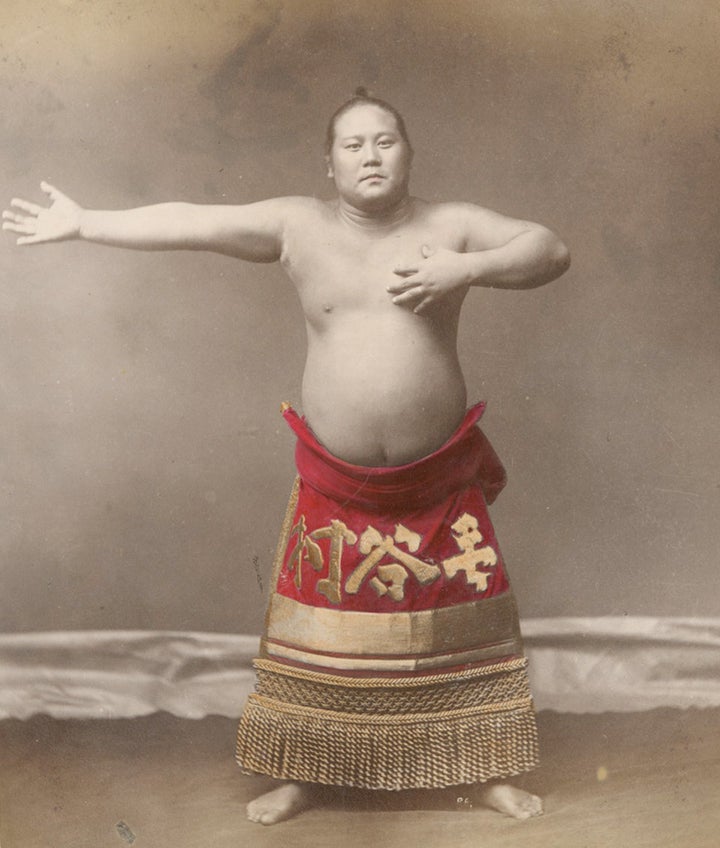 The New York Public Library recently digitized rare images of sumo wrestlers, believed to have been taken in the late 18