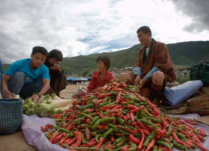 Chillies at the market.