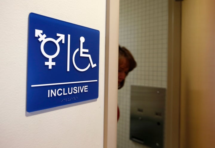 A gender-neutral bathroom at the University of California, Irvine