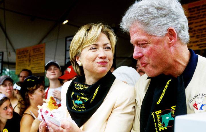 The Clintons visited the New York State Fair while Hillary campaigned for the Senate in September 2000. 