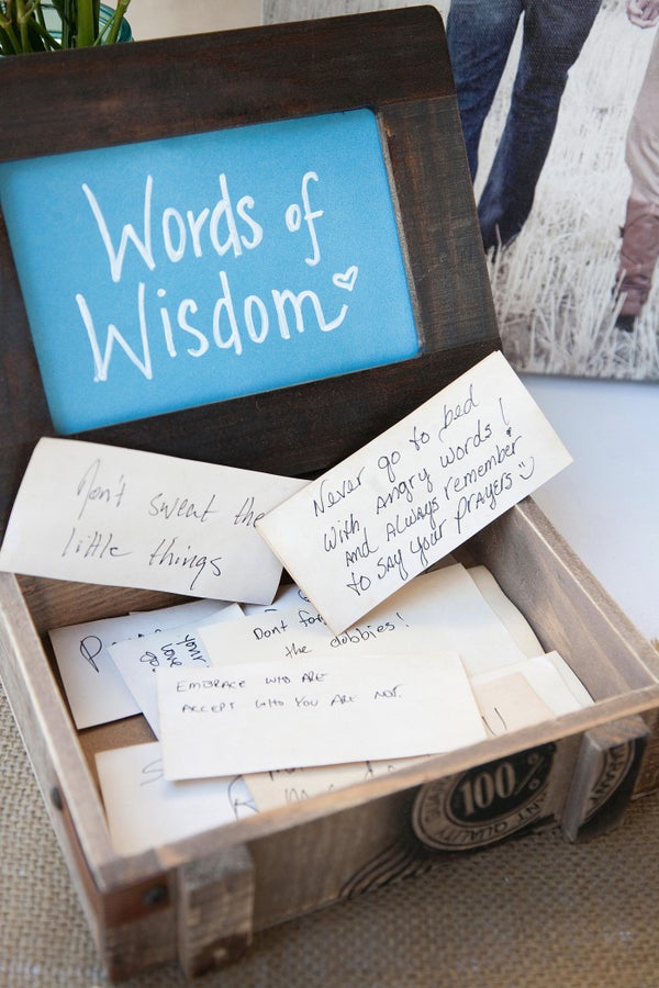 16 Creative Alternatives To The Boring Old Wedding Guest Book Huffpost 12 Ask Guests To Impart Their Words Of Relationship Wisdom
