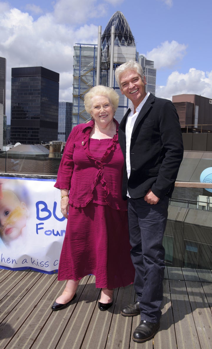 <strong>Denise Robertson and Phillip Schofield</strong>