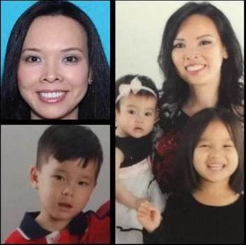 A photo of Woo and her children used to help locate the family.