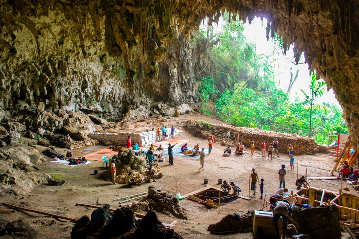 Looking remarkably like a Hollywood set design, this is the impressive Liang Bua cave in Flores Island, Indonesia.