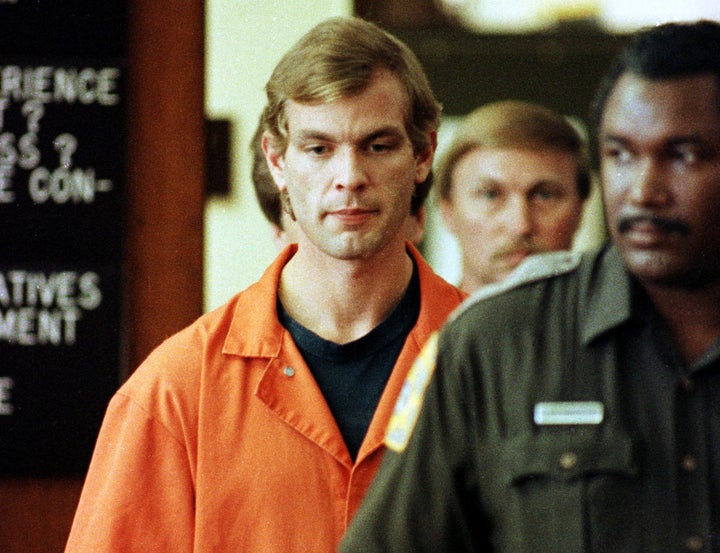 Dahmer, pictured left, was convicted in 1992 in the murder and dismemberment of 17 boys and men, some of whom he ate, over a period of 14 years.