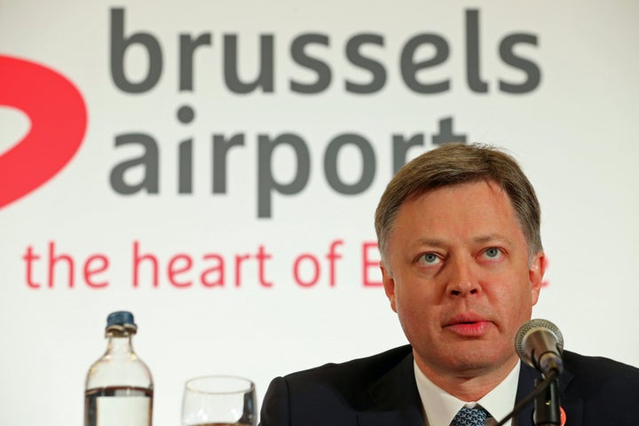 Brussels Airport Chief Executive Office CEO Arnaud Feist gives a press conference regarding the reopening of Brussels Airport