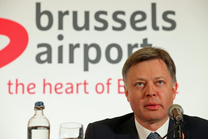 Brussels Airport Chief Executive Office CEO Arnaud Feist gives a press conference regarding the reopening of Brussels Airport, in Zaventem, on April 2, 2016.