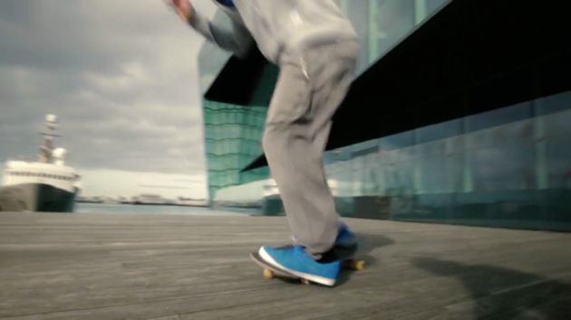 The tourism video was made for Rhode Island, but featured this skateboarder in Reykjavik, Iceland.