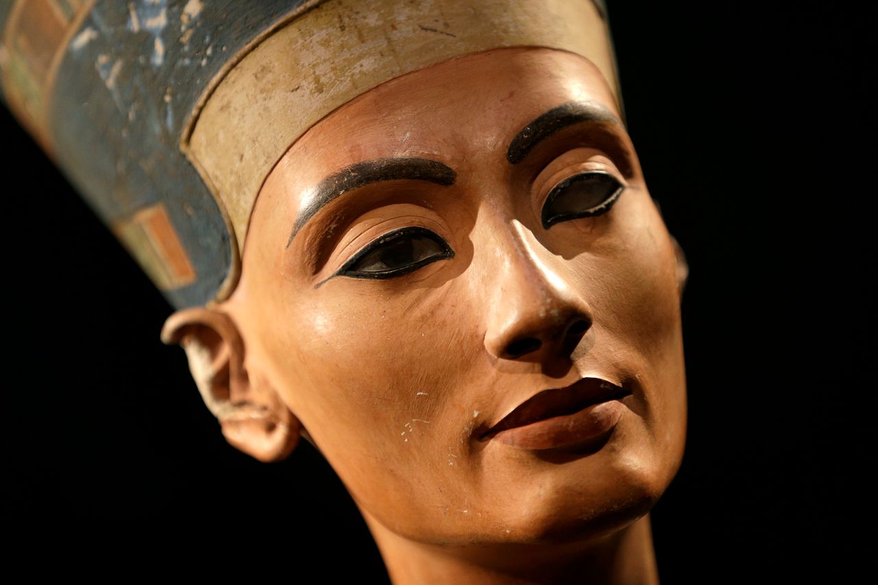 The Nefertiti bust, which is kept at a museum in Berlin 