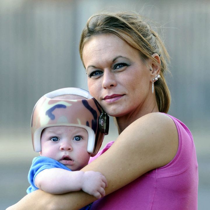 Aileen Sergent and her son Loki during treatment