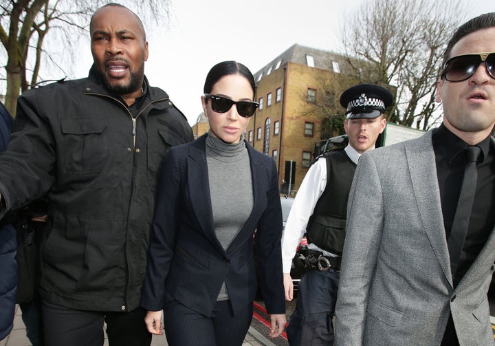 Tulisa arrives at Highbury Corner Magistrates Court.