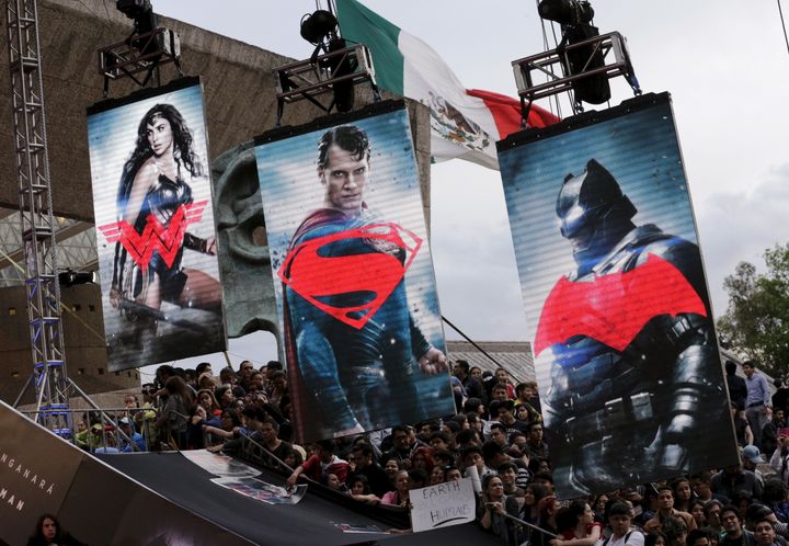 Fans wait for the arrival of cast members of the movie "Batman v Superman: Dawn Of Justice" in Mexico City, Mexico, March 19, 2016. REUTERS/Henry Romero