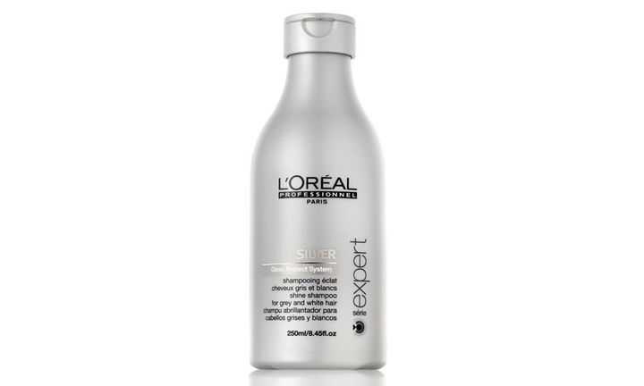 L'Oréal Professionnel Série Expert Silver, £10.99 from <a href="http://www.lookfantastic.com/l-oreal-serie-expert-silver-shampoo-250ml/10444878.html" target="_blank" role="link" class=" js-entry-link cet-external-link" data-vars-item-name="LookFantastic.com" data-vars-item-type="text" data-vars-unit-name="57028fa8e4b069ef5c00a0b0" data-vars-unit-type="buzz_body" data-vars-target-content-id="http://www.lookfantastic.com/l-oreal-serie-expert-silver-shampoo-250ml/10444878.html" data-vars-target-content-type="url" data-vars-type="web_external_link" data-vars-subunit-name="article_body" data-vars-subunit-type="component" data-vars-position-in-subunit="8">LookFantastic.com</a>