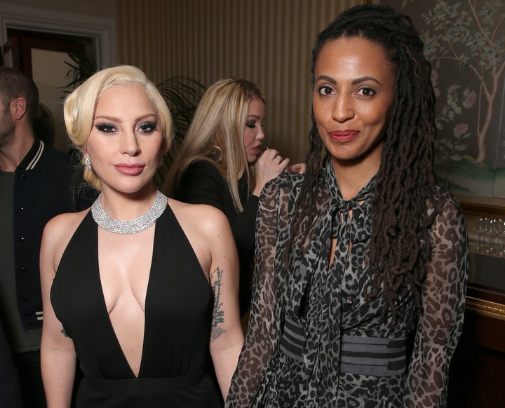 Kamilah Willingham appears with Lady Gaga at a screening of "The Hunting Ground" in January 2016.