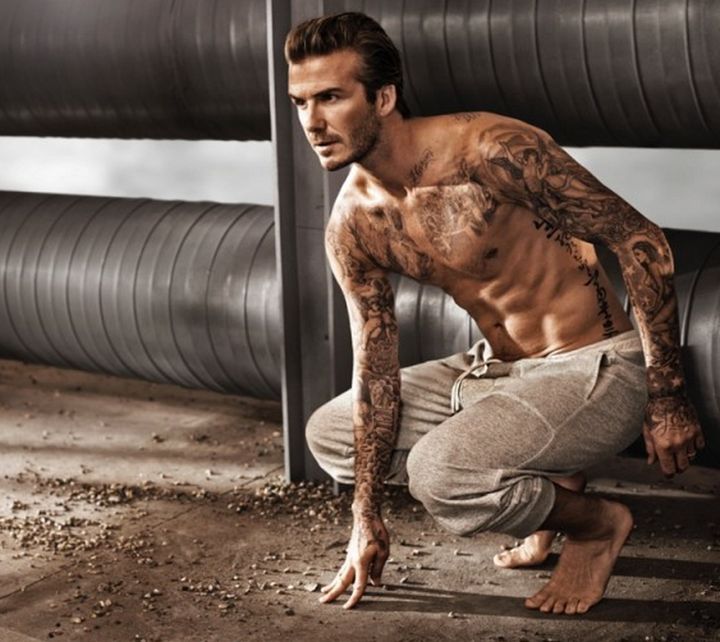 David Beckham has been called a 'pagan god' because of his extensive tattoos