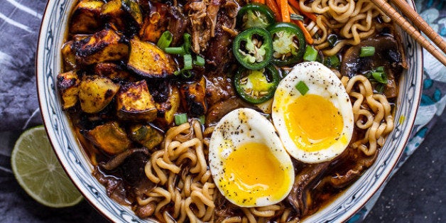 Get the <a href="http://www.halfbakedharvest.com/crockpot-crispy-caramelized-pork-ramen-noodle-soup-wcurry-roasted-acorn-squash/" target="_blank" data-beacon="{"p":{"mnid":"entry_text","lnid":"citation","mpid":37}}">Crockpot Crispy Caramelized Pork Ramen Noodle Soup With Curry Roasted Acorn Squash recipe</a> from Half Baked Harvest.